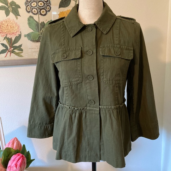 Peplum Utility Jacket - Picture 2 of 16